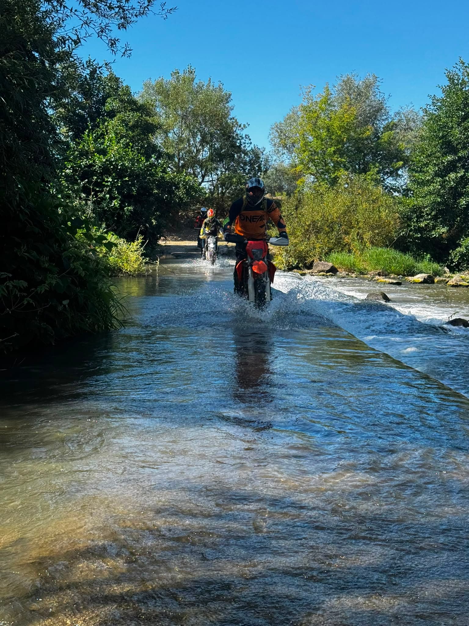 Enduro riders exploring Romania